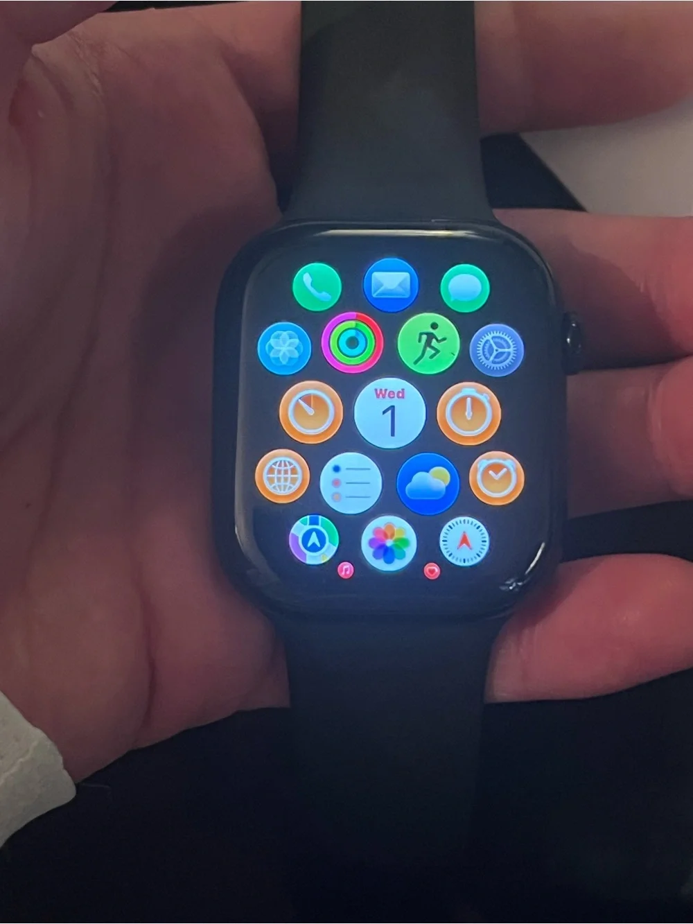 Apple Watch 11 series GPS 46mm with Space black Case and Black Sport Band